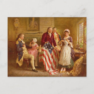 Cartão Postal Betsy Ross 1777, por Jean Leon Gerome Ferris