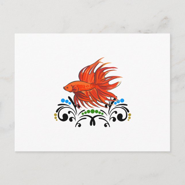 CARTÃO POSTAL BETTA FISH ARTSY (Frente)