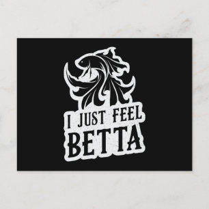 Cartão Postal Betta Fish Eu Só Sinto Que Betta Lover Lighting F