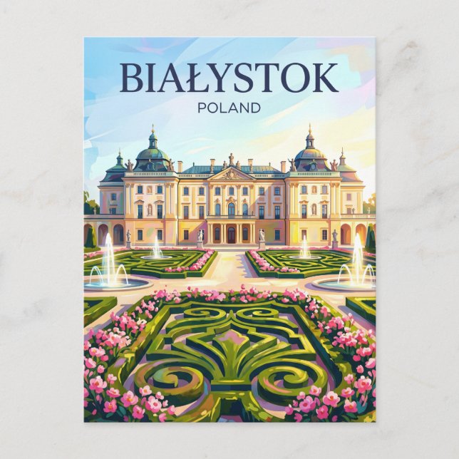 Cartão Postal Białystok Polônia (Frente)