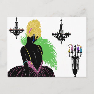 Cartão Postal Bianca em Preto e Branco