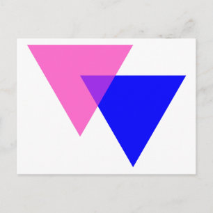 Cartão Postal Biangles Orgulho Bissexual