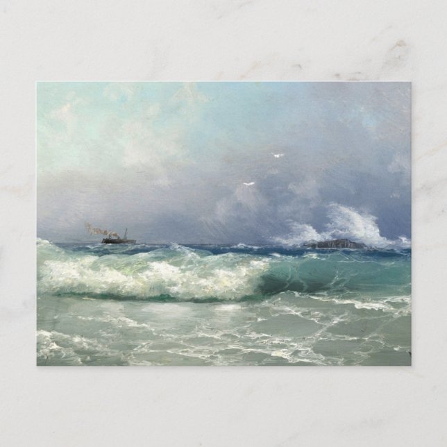 Cartão Postal Biarritz, Ivan Konstantinovich Aivazovsky (Frente)