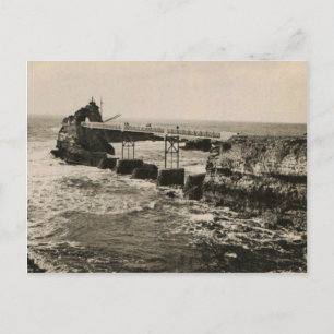 Cartão Postal Biarritz Ponte e Rocha