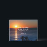 Cartão Postal Bible verse, Philippians 4:13<br><div class="desc">Scripture: I can do all things through Christ who strengthens me,  Philippians 4:13</div>