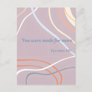 Cartão Postal Bible verse postcard| Christian typography| 