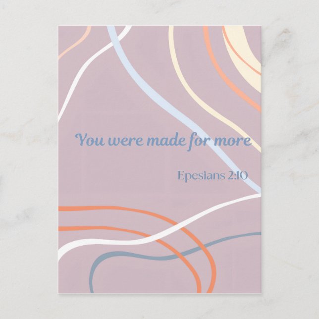 Cartão Postal Bible verse postcard| Christian typography|  (Frente)