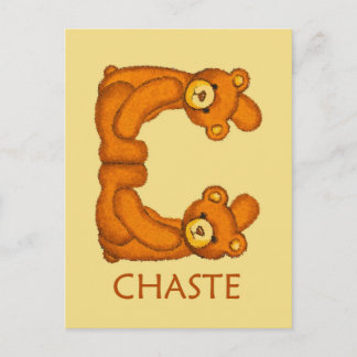 Cartão Postal Bíblia Bears ~ Chaste Scripting ~ Flashcard