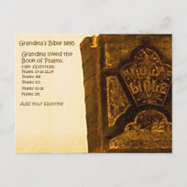 Cartão Postal Bíblia de 1895 da Vovó