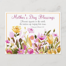 Cartão Postal Bíblia do Jardim da Flor do Dia de as mães Inspira