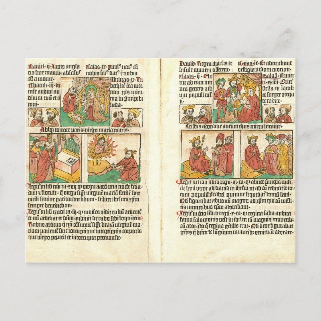Cartão Postal Biblia Paupernum Natividade (Frente)