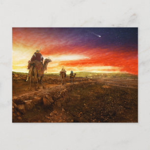 Cartão Postal Bíblia - Sábios - Os Magi chegam em 1920