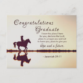 Cartão Postal Bíblia Verse "Eu sei os planos que tenho" Graduaçã