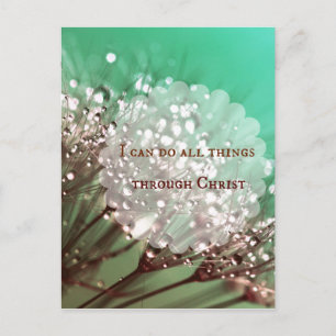 Cartão Postal Bíblia Verso: Eu posso fazer tudo através do Crist