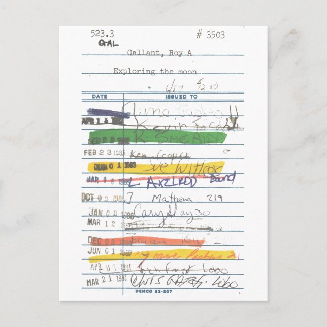 Cartão Postal Biblioteca Card 3503 (Frente)