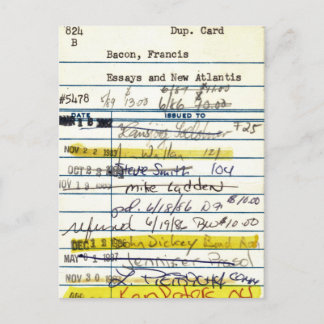 Cartão Postal Biblioteca Card 5478 Essay e New Atlantis