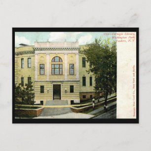 Cartão Postal Biblioteca Carnegie, Yonkers, NY 1906 Vintage