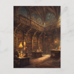 Cartão Postal Biblioteca de Fantasia