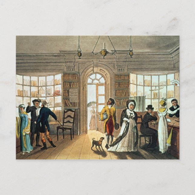 Cartão Postal Biblioteca, de 'Poetical Sketches of (Frente)