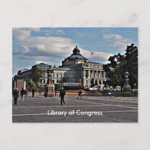 Cartão Postal Biblioteca do Congresso em Padrão Mosaico
