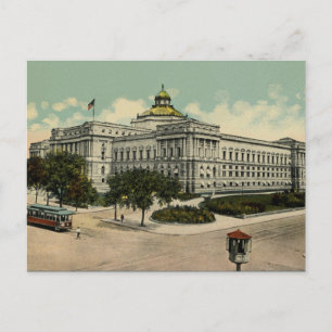 Cartão Postal Biblioteca do Congresso Washington DC dos anos 190