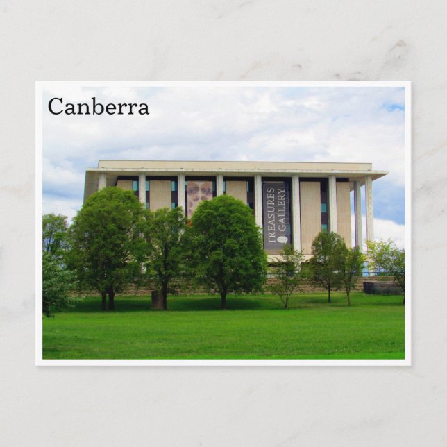 Cartão Postal biblioteca nacional canberra (Frente)