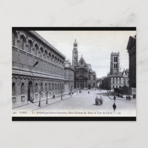 Cartão Postal Biblioteca Santo-Genevieve, Paris, França, 1905 Vi