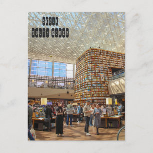 Cartão Postal Biblioteca Starfield em Seul