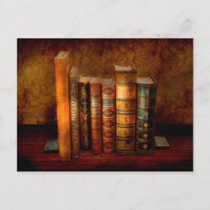 Cartão Postal Bibliotecário - Escritor - Livros Antiquários