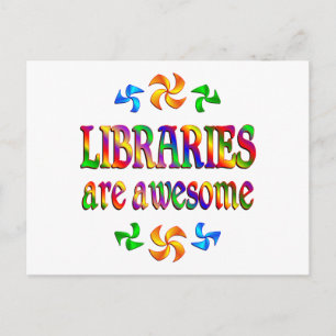 Cartão Postal Bibliotecas são incríveis