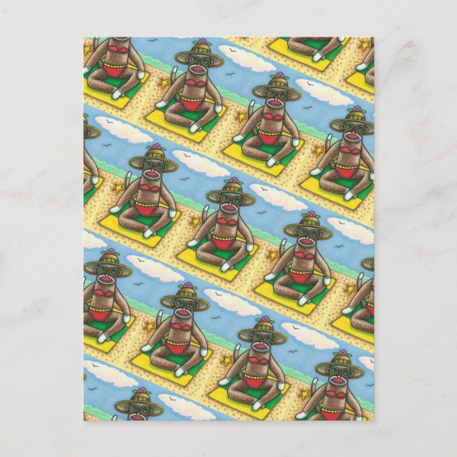 CARTÃO POSTAL BICHETE VERMELHO DA CHAVE BIKINI, ENGRAÇADO NA CAR (Frente)