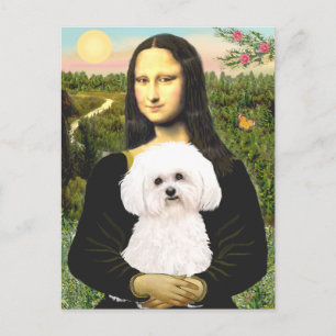 Cartão Postal Bichon Frise 2R - Mona Lisa