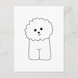 Cartão Postal Bichon Frise, Cachorro Bonito.
