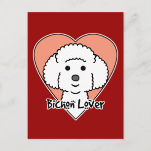 Cartão Postal Bichon Frise Lover