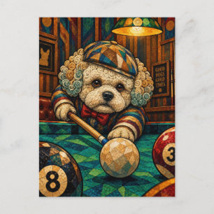 Cartão Postal Bichon Frise, Mosaico Geométrico