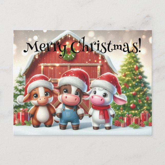 Cartão Postal Bichos-de-Natal (Frente)