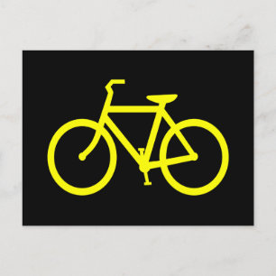 Cartão Postal Bicicleta Amarela