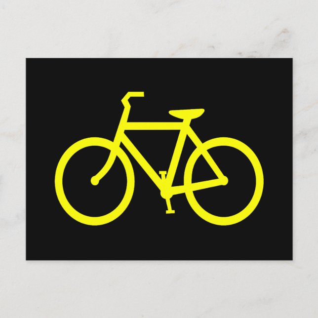 Cartão Postal Bicicleta Amarela (Frente)