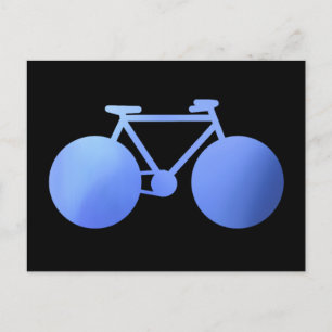 Cartão Postal bicicleta azul