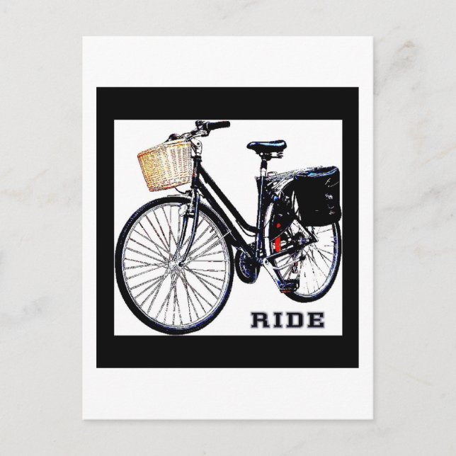 Cartão Postal Bicicleta BlackVintage (Frente)