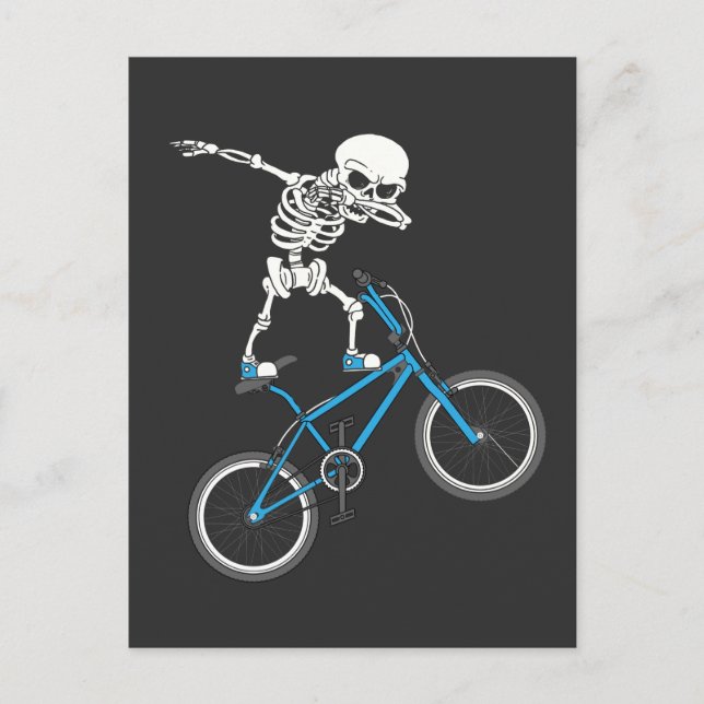 Cartão Postal Bicicleta BMX de Skeleton mtb (Frente)