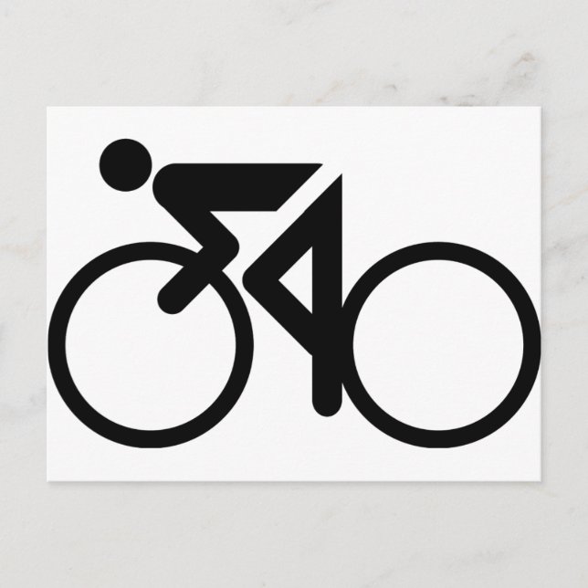 Cartão Postal bicicleta ciclista (Frente)
