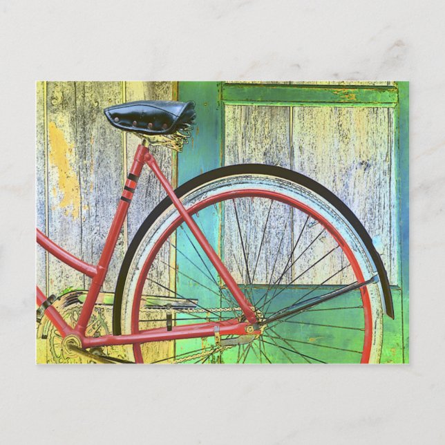 Cartão Postal Bicicleta Ciclo Ciclismo Ciclismo Galpão Antigo (Frente)