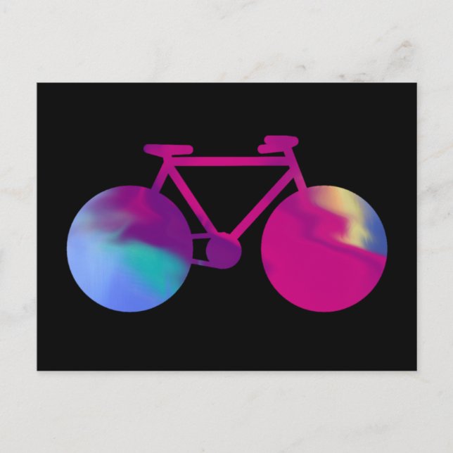 Cartão Postal bicicleta de arte aquática (Frente)