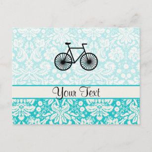 Cartão Postal Bicicleta de cor damasco; Cerceta