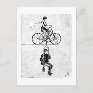 Cartão Postal Bicicleta de Eixo - Lei de Ciclismo do Circo de Vi