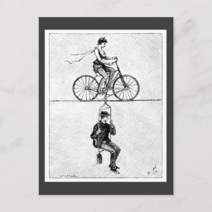 Cartão Postal Bicicleta de Eixo - Lei de Ciclismo do Circo de Vi