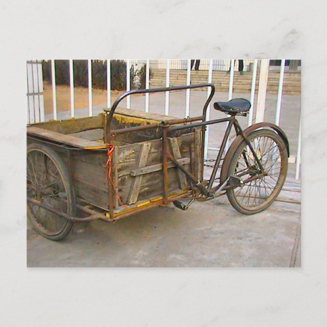 Cartão Postal bicicleta de entrega chinesa (Frente)