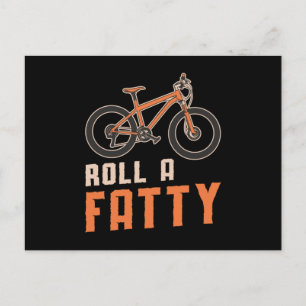 Cartão Postal Bicicleta De Gordura Rola Bicicleta De Montanha Go