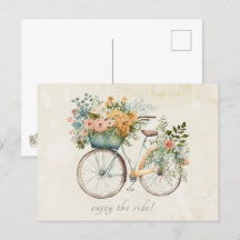 Bicicleta de Vintagem com Flower Basket